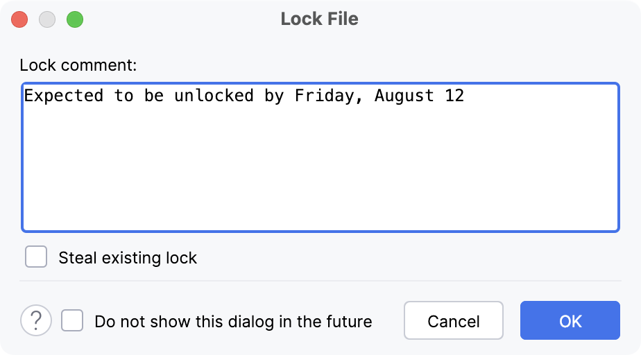 Lock comment