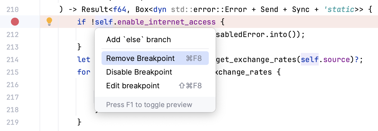 Breakpoint intentions