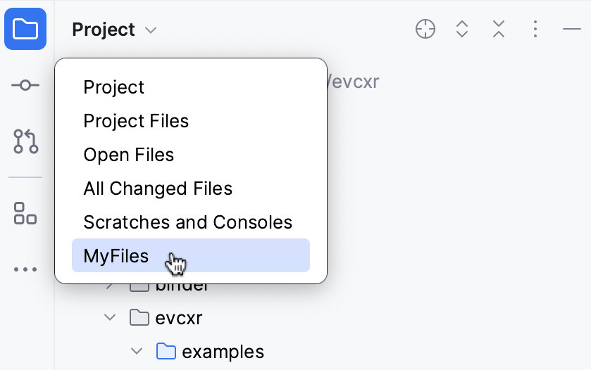 Scope in the Project tool window