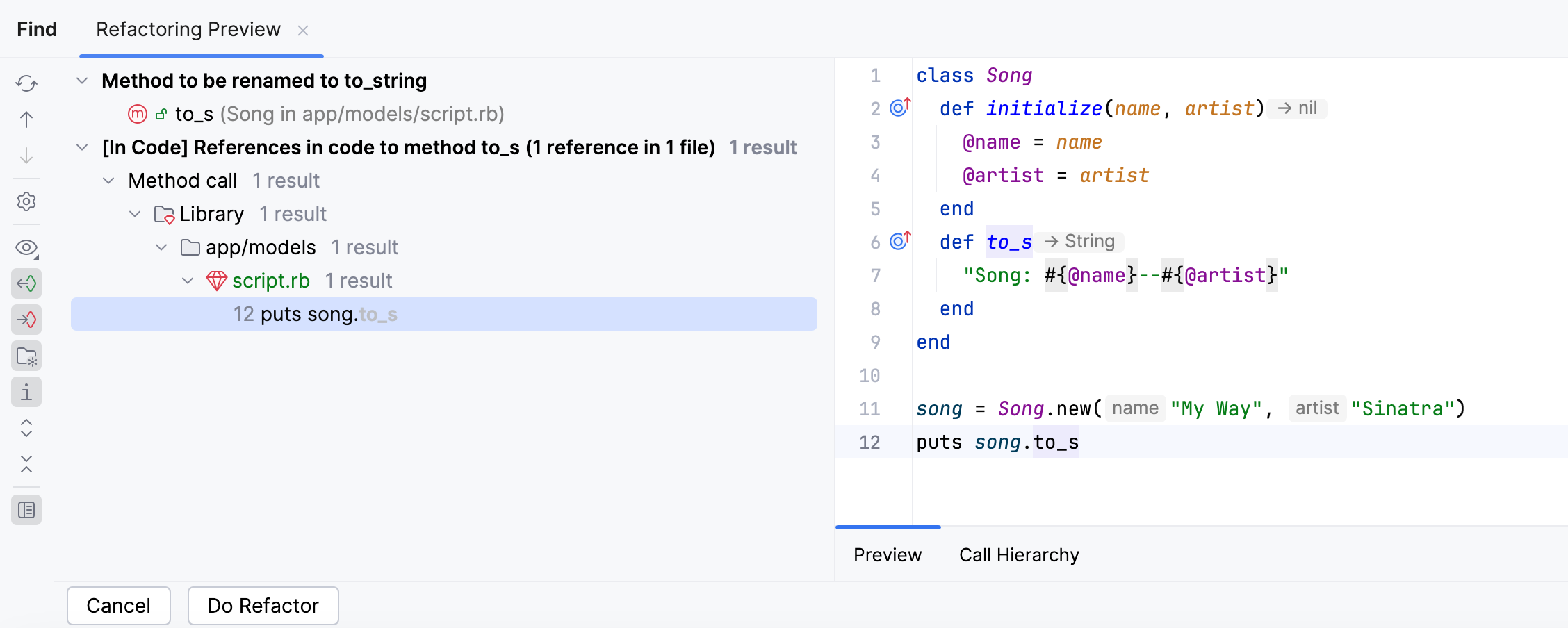 Refactoring Preview window