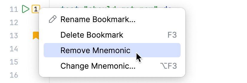 Anonymizing a mnemonic bookmark from the gutter