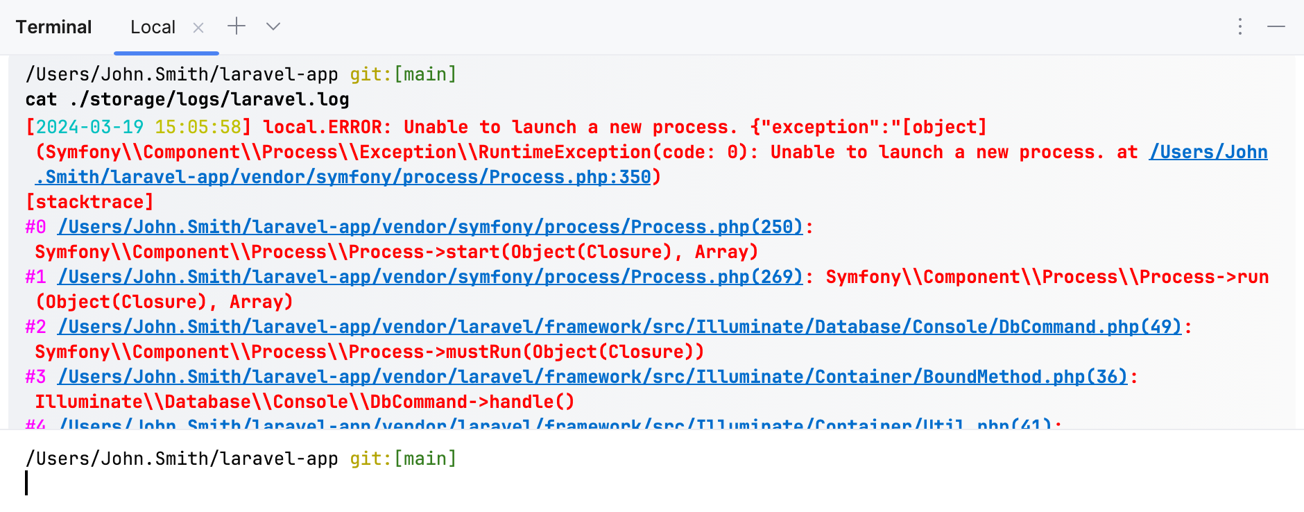 New Terminal log highlighting