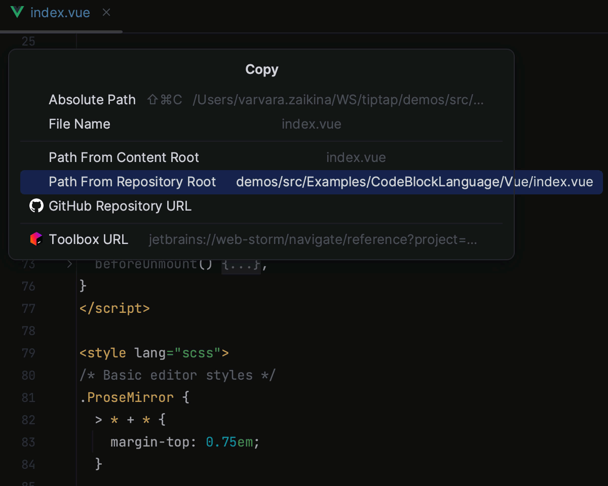 Editor basics | WebStorm Documentation