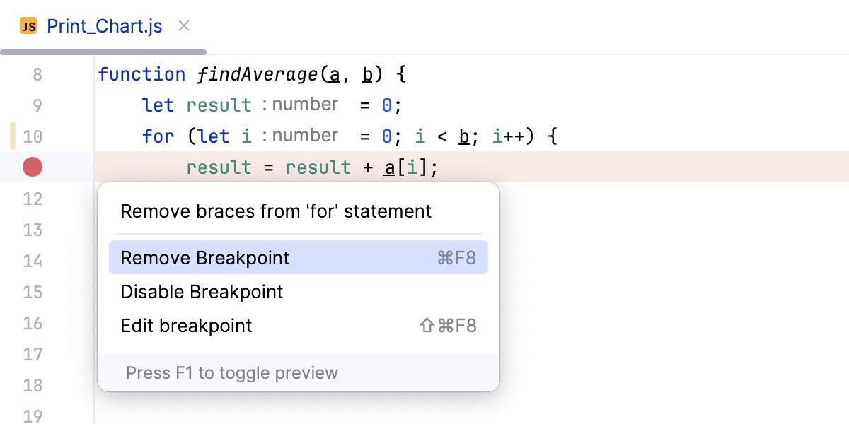 Breakpoint intentions