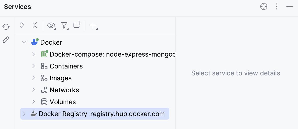 Docker registries in Services