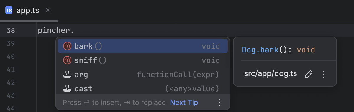 Code completion | WebStorm Documentation