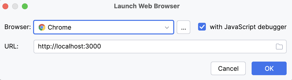 Before-launch task: open browser