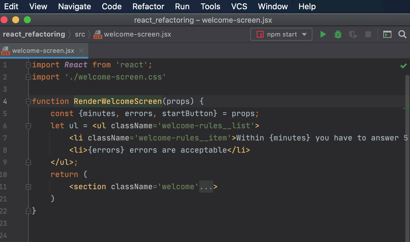 React | IntelliJ IDEA Documentation