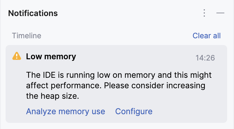 The Low Memory warning