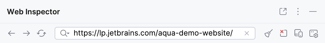 Address bar controls