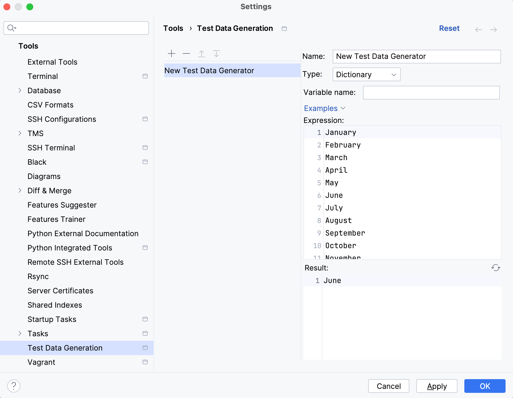 Create a custom dictionary type generator