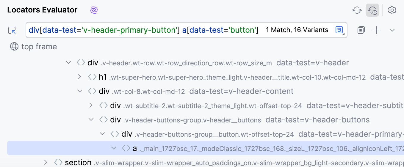 Select element from Page structure