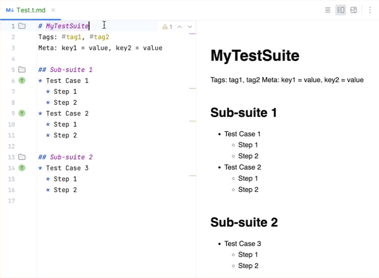 Assigning IDs to test suites and cases