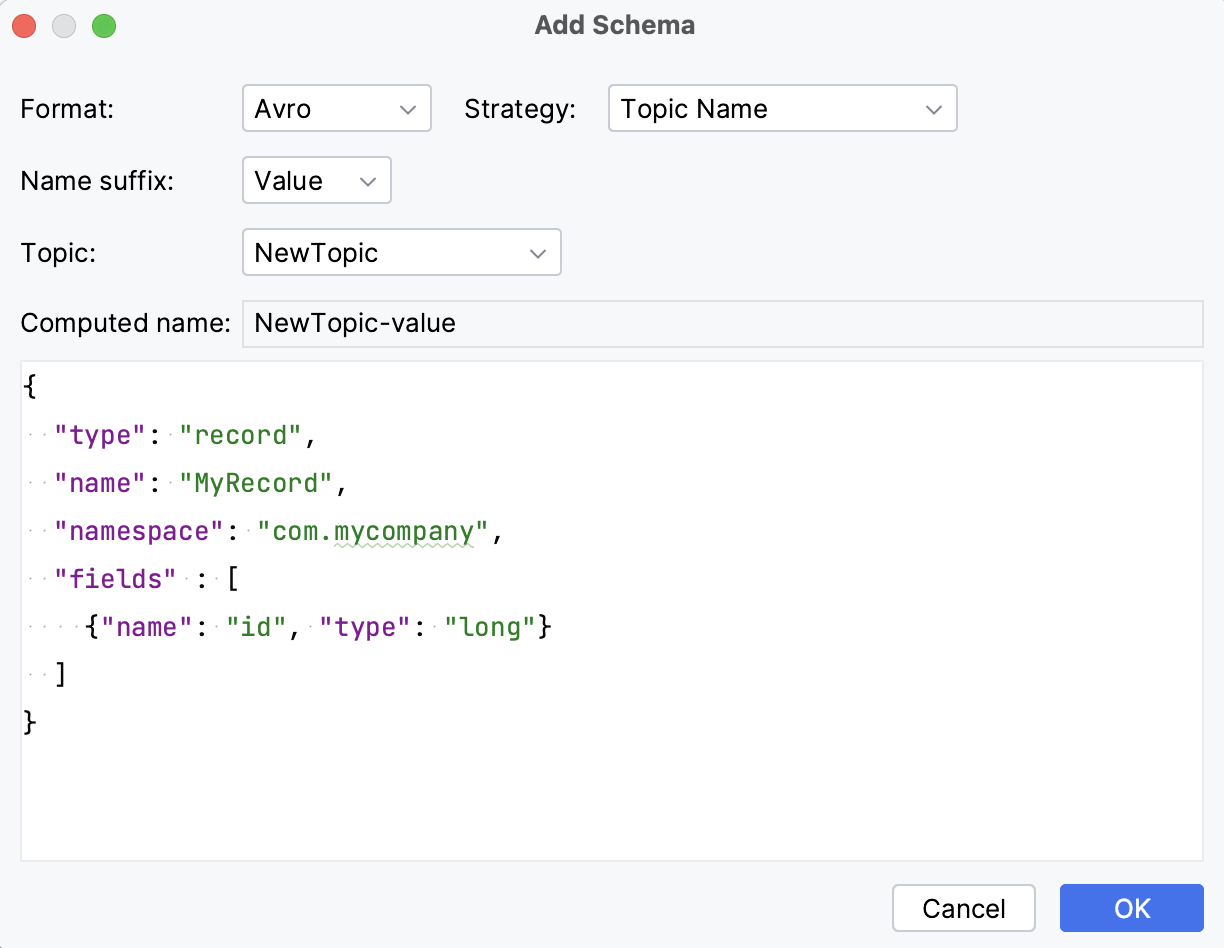 Create Schema