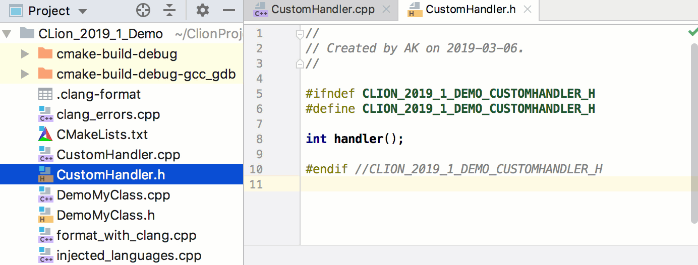 automatic changes in header guard template for file rename