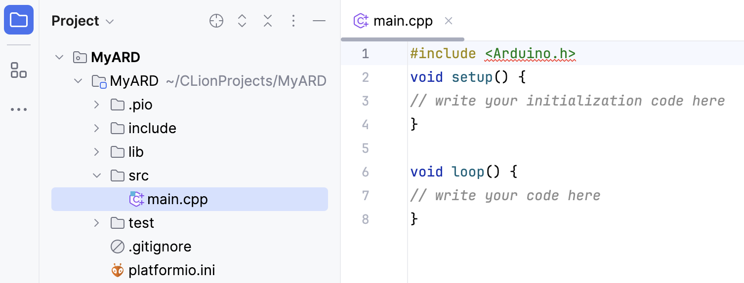 Arduino-specific source stub