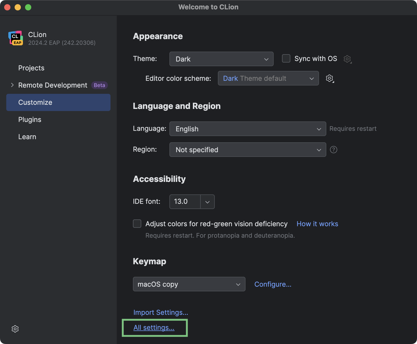 Run CLion for the first time | CLion Documentation