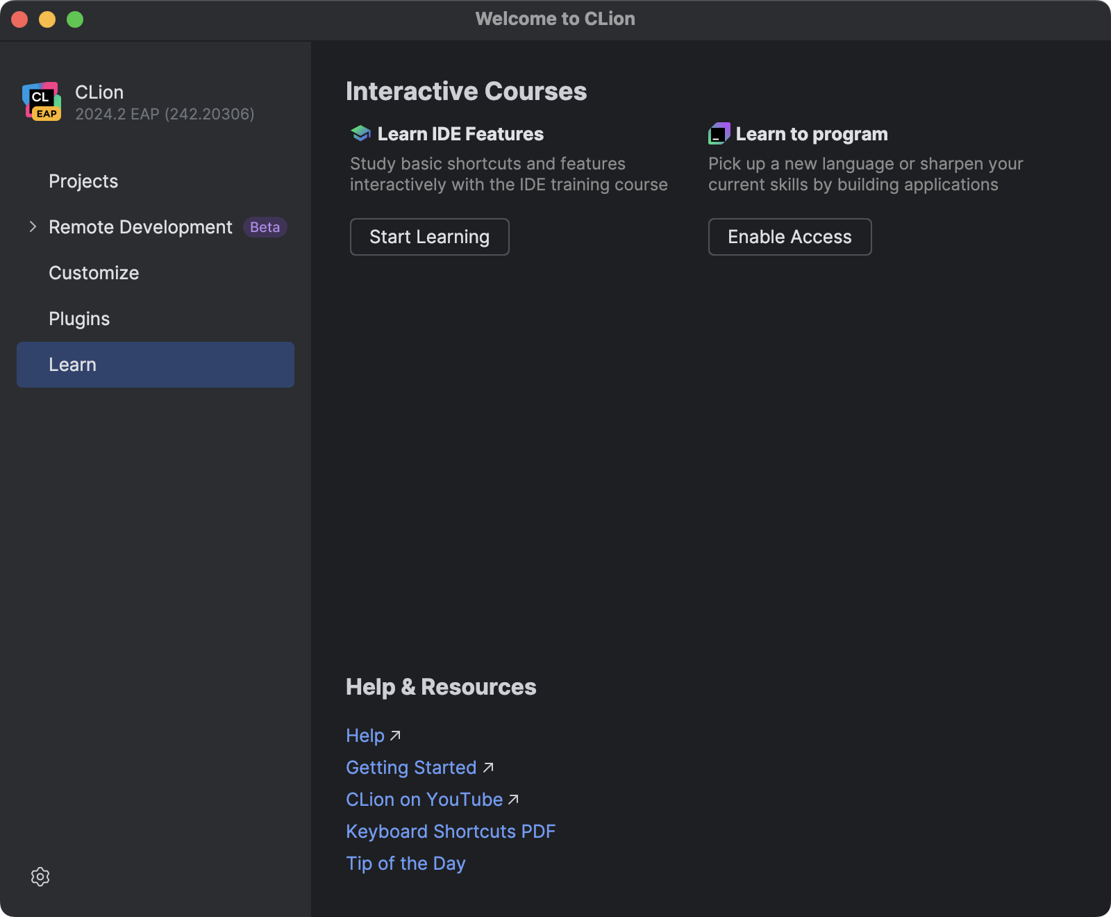 Run CLion for the first time | CLion Documentation