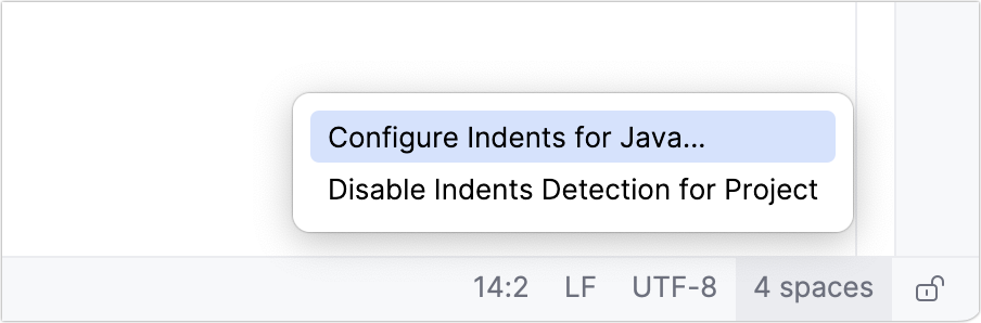 Configure Indents for Java