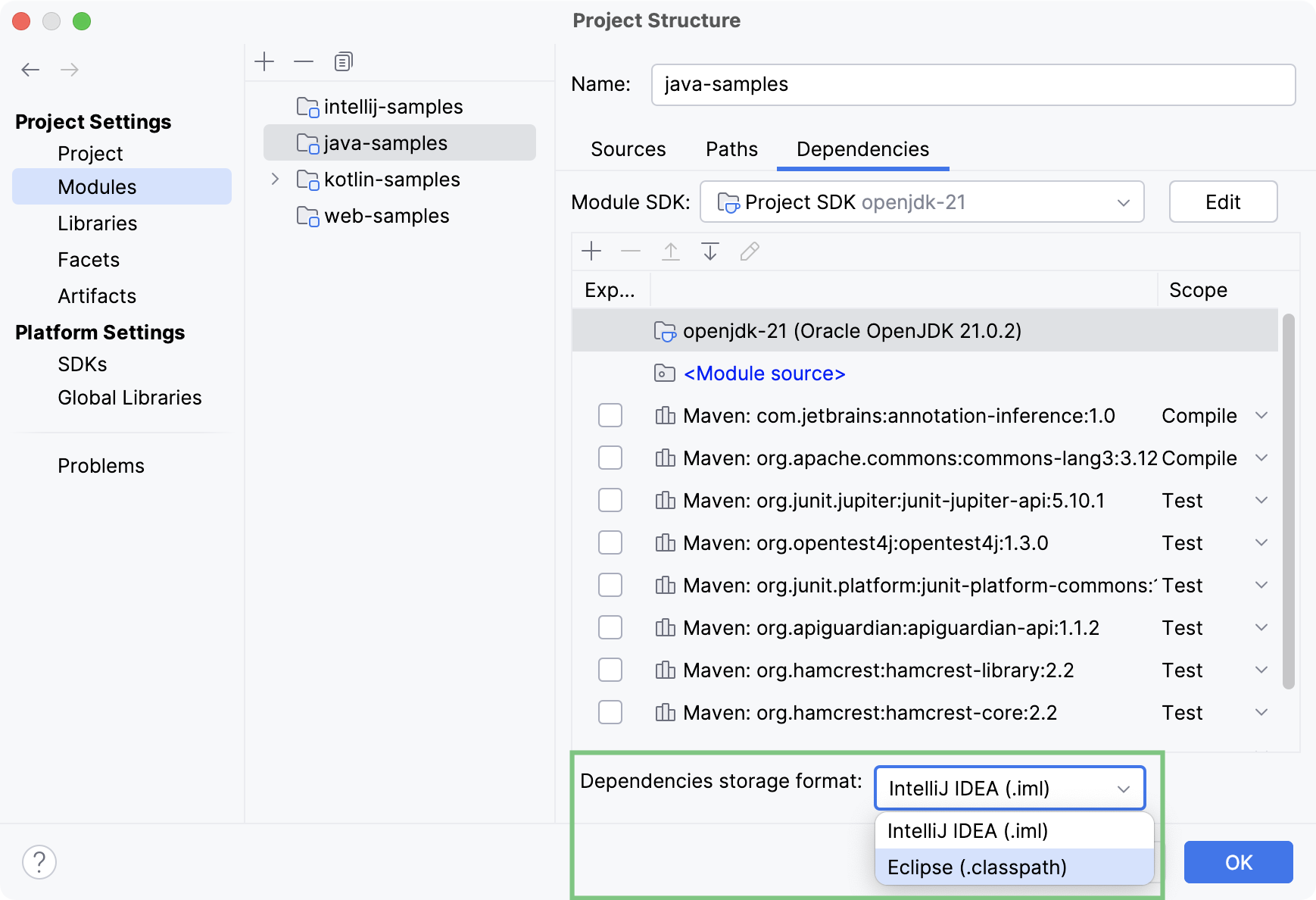 Converting a module to Eclipse