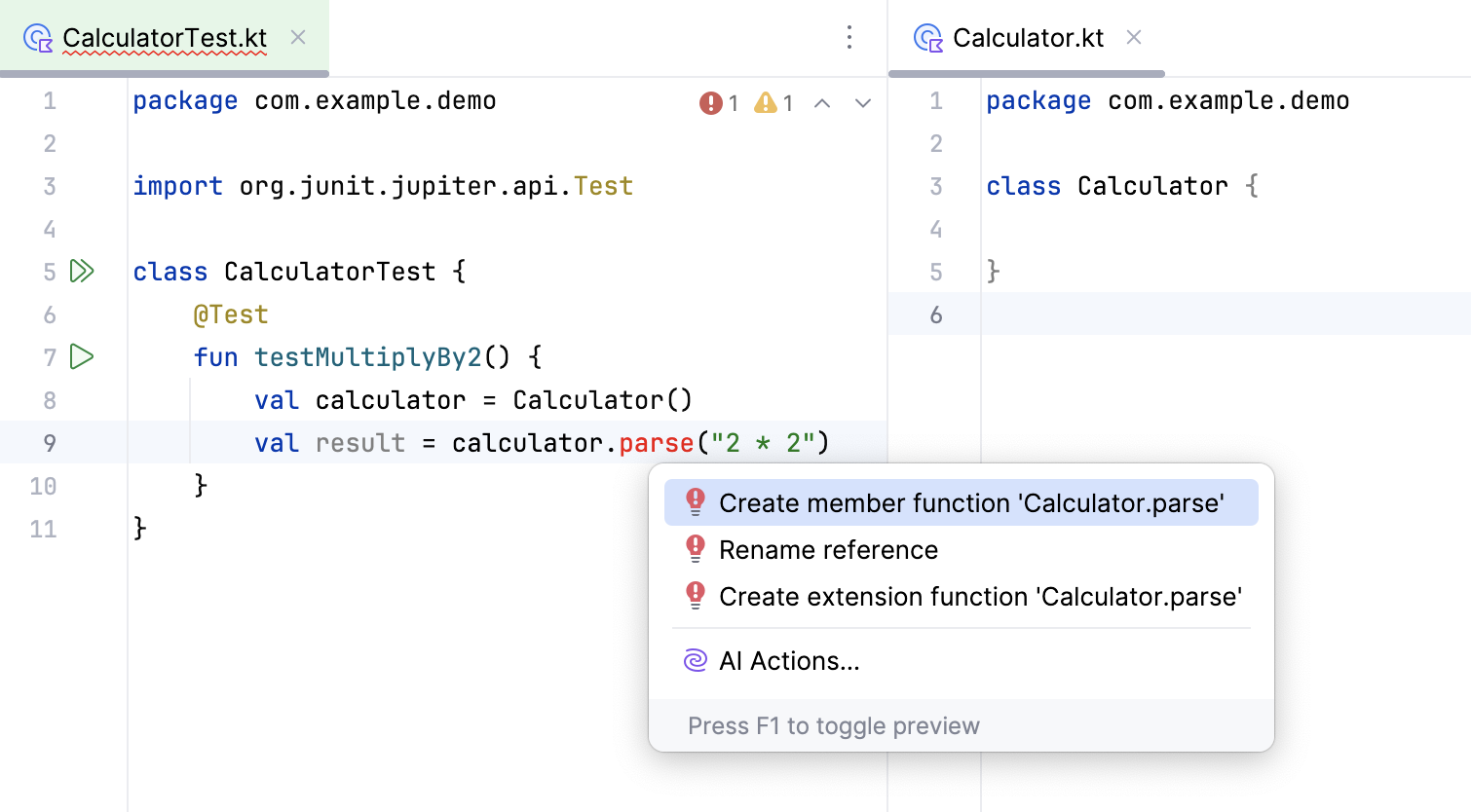 Creating a function