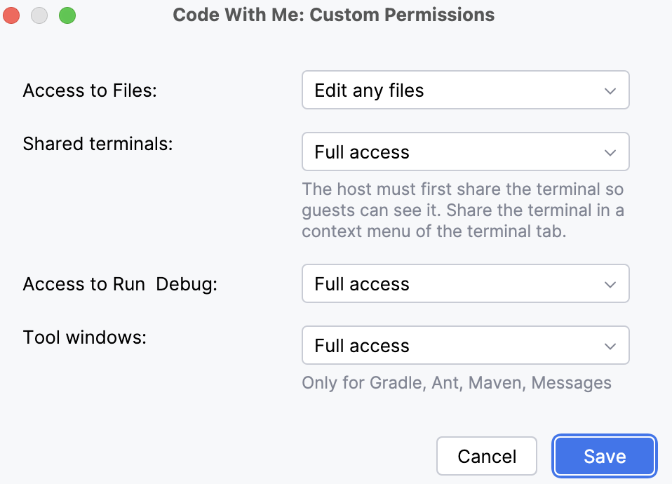 Custom permissions