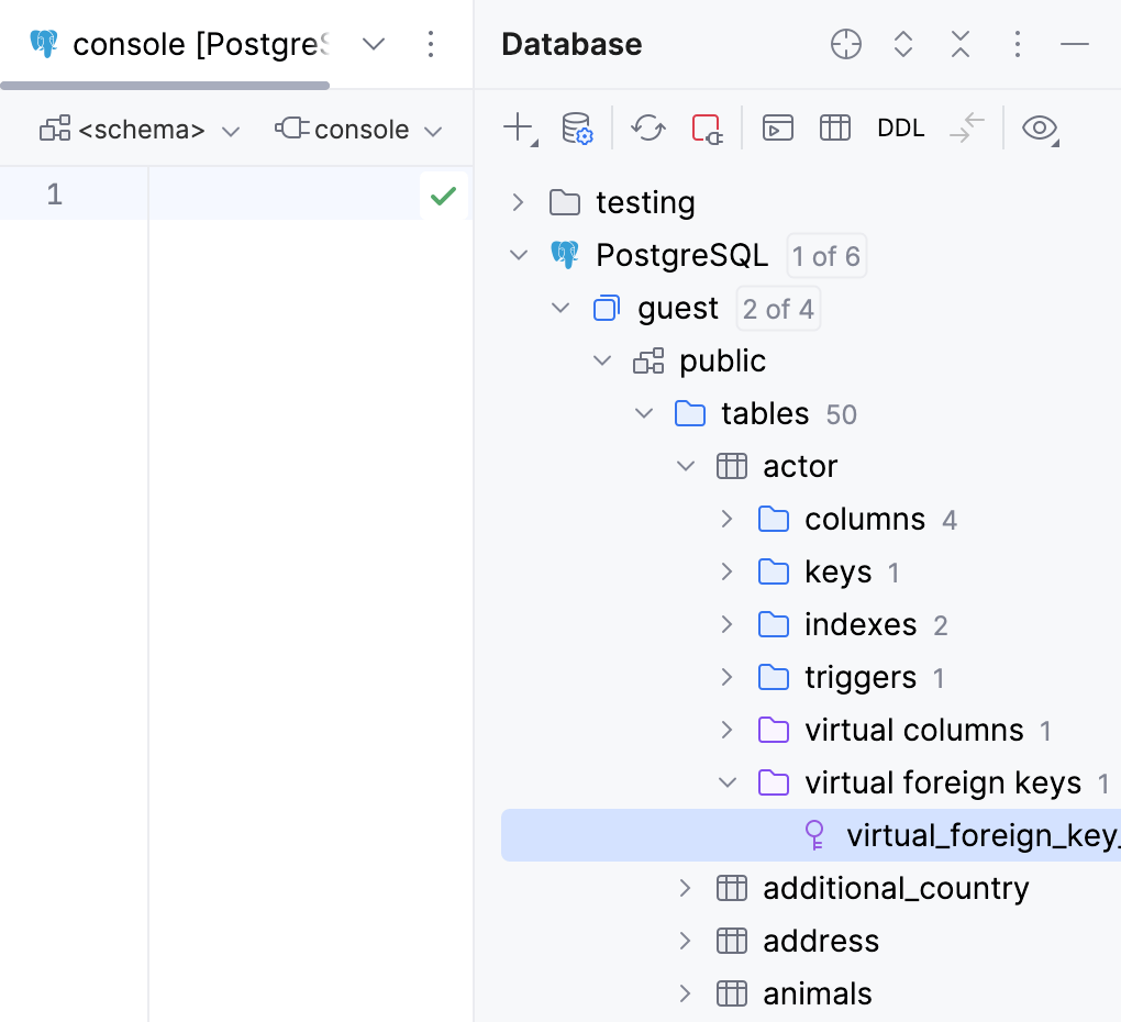 Virtual foreign keys in Database