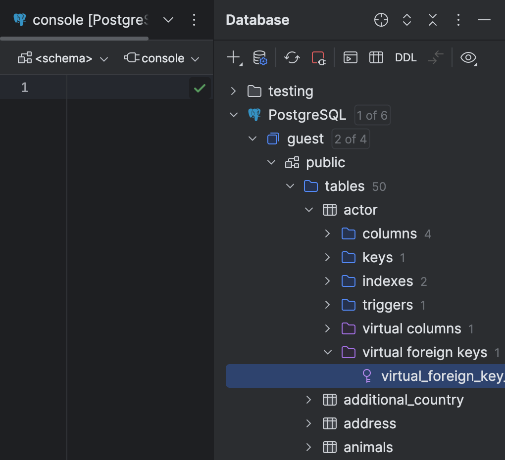 Virtual foreign keys | WebStorm Documentation