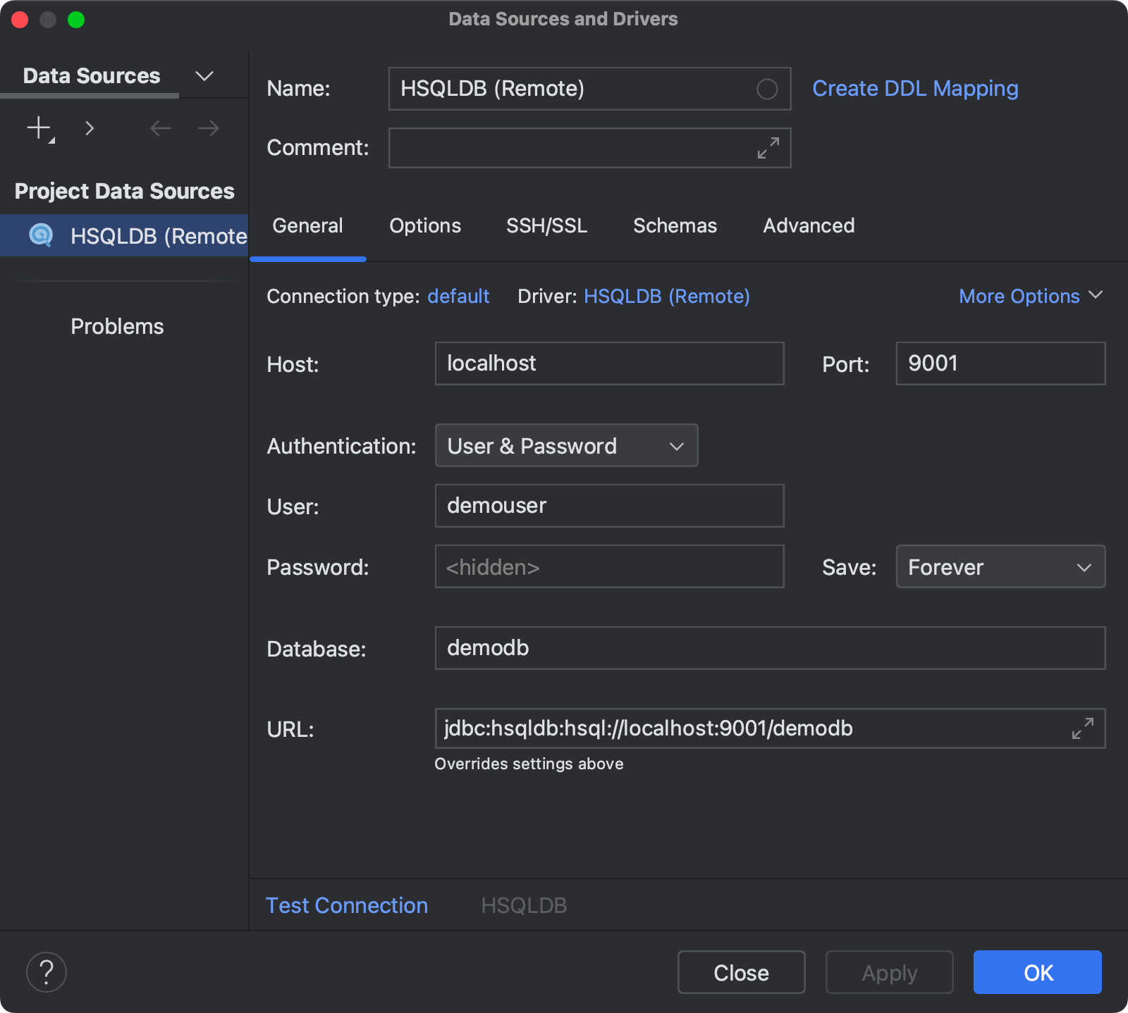 HSQLDB IntelliJ IDEA Documentation