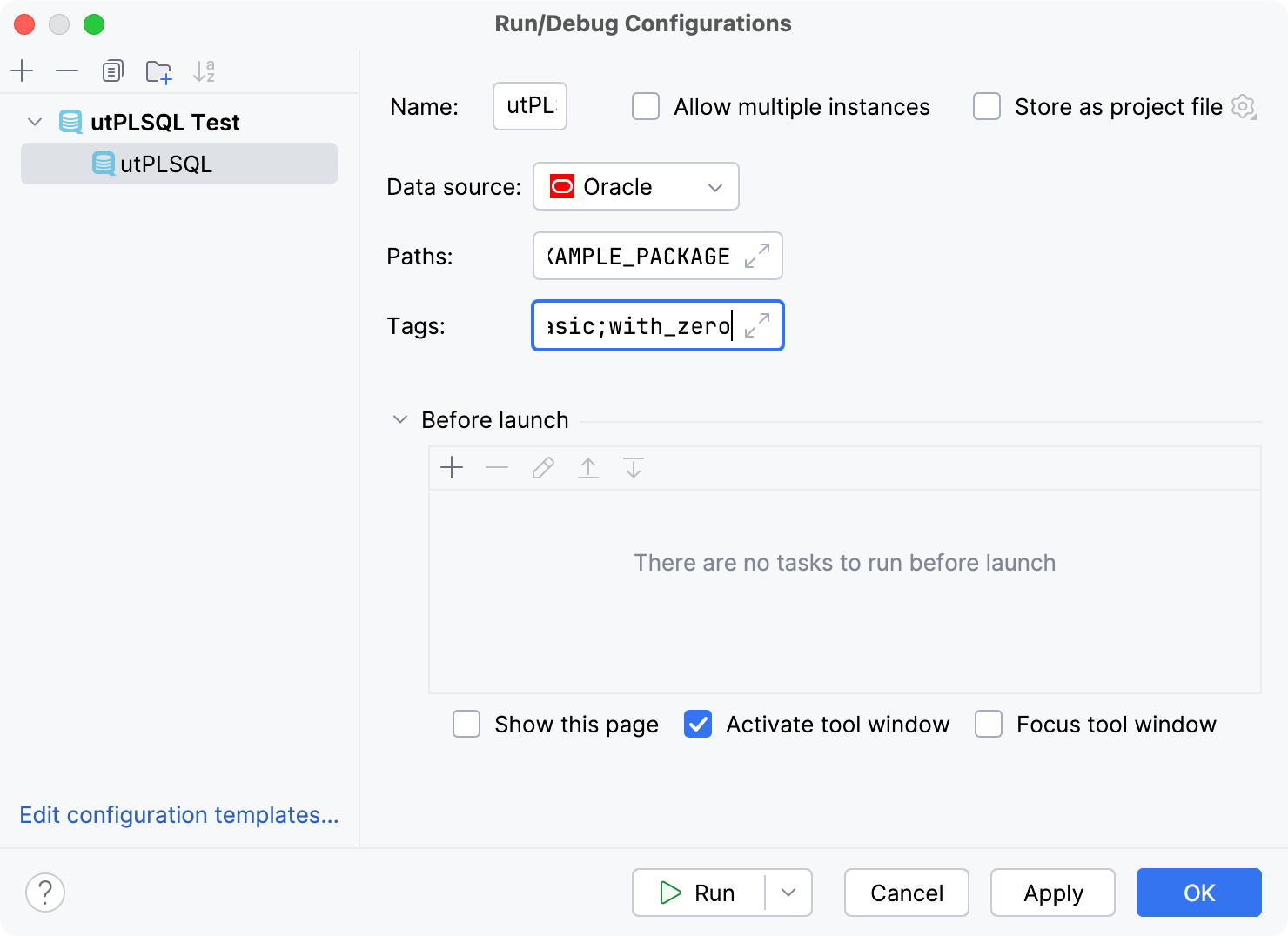 Run/Debug Configuration for tSQLt tests