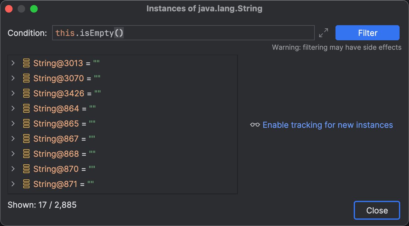 Analyze objects in the JVM heap | IntelliJ IDEA Documentation