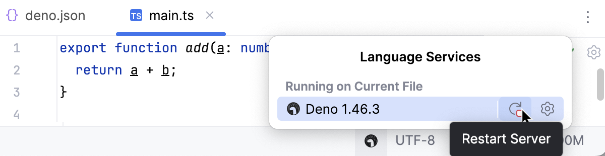 Restart Deno Language Server
