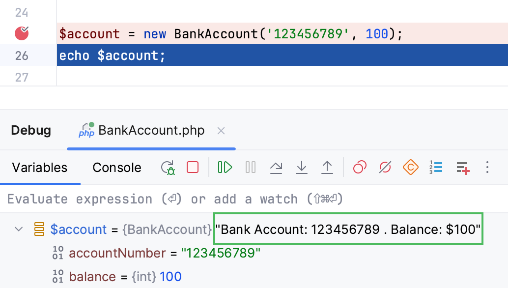 Enable toString() object view