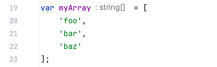 Array literals