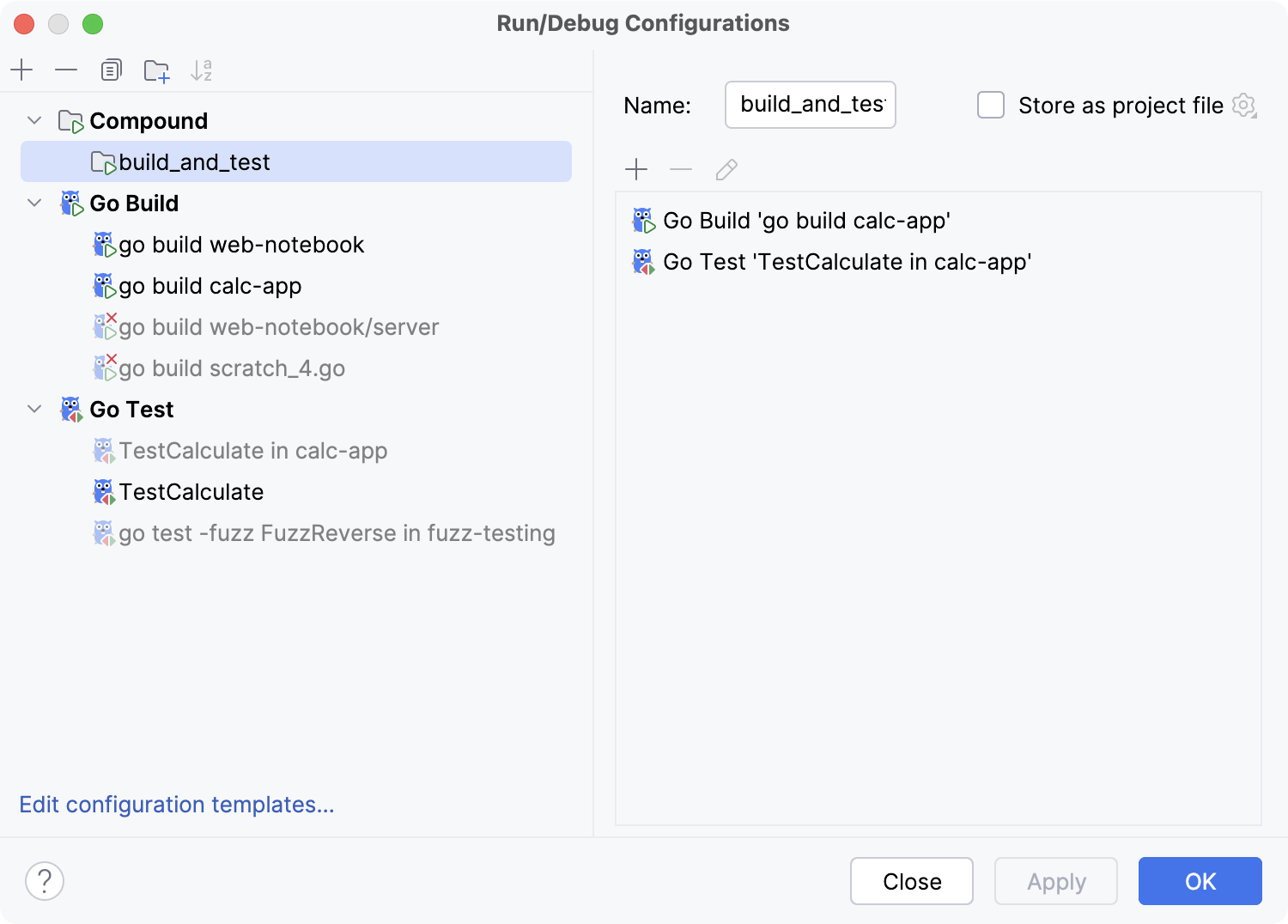 Create a compound Run/Debug configuration