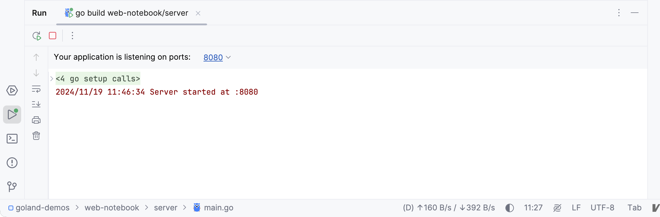 Application is listening on ports Application is listening on ports