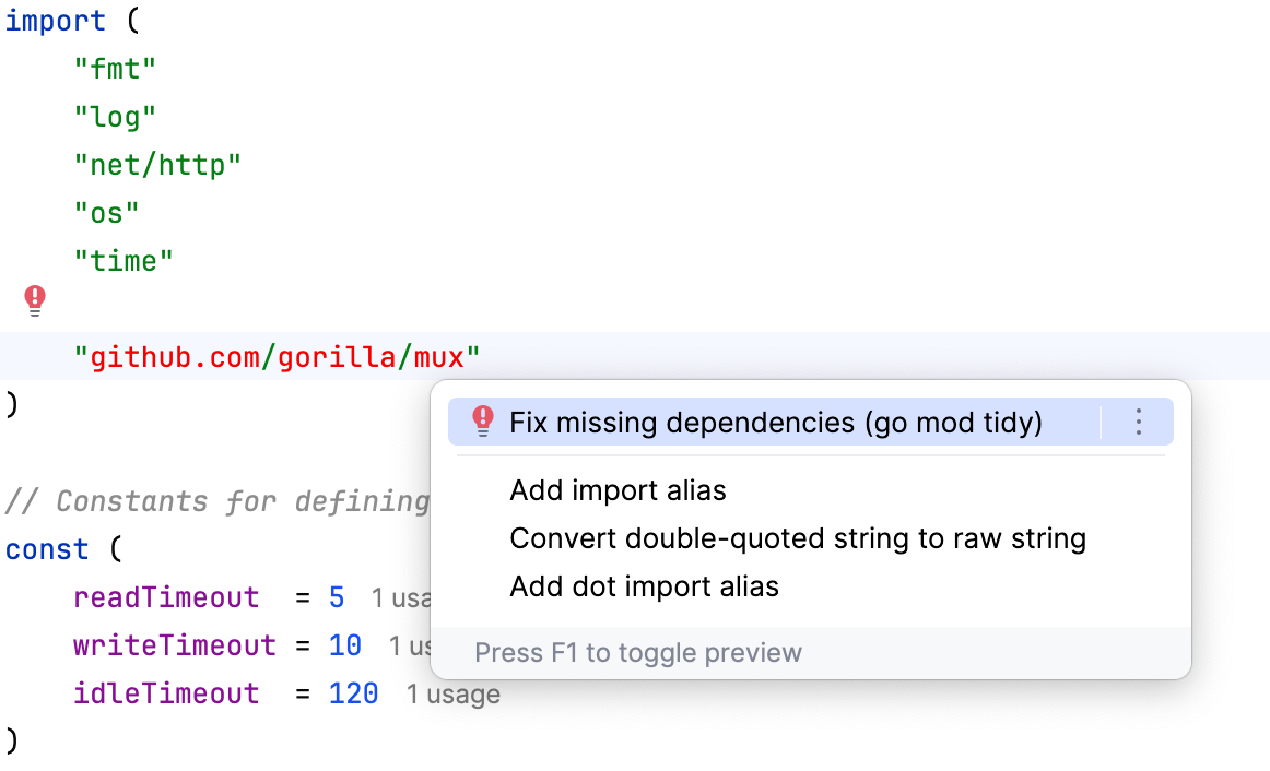 Syncronize missing dependencies