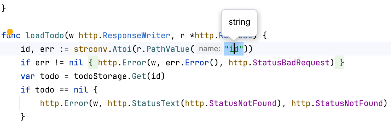 Showing the expression type info