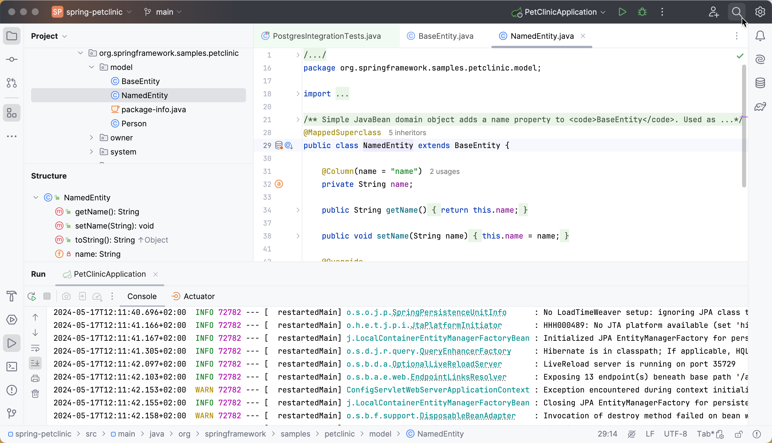 IntelliJ IDEA project overview