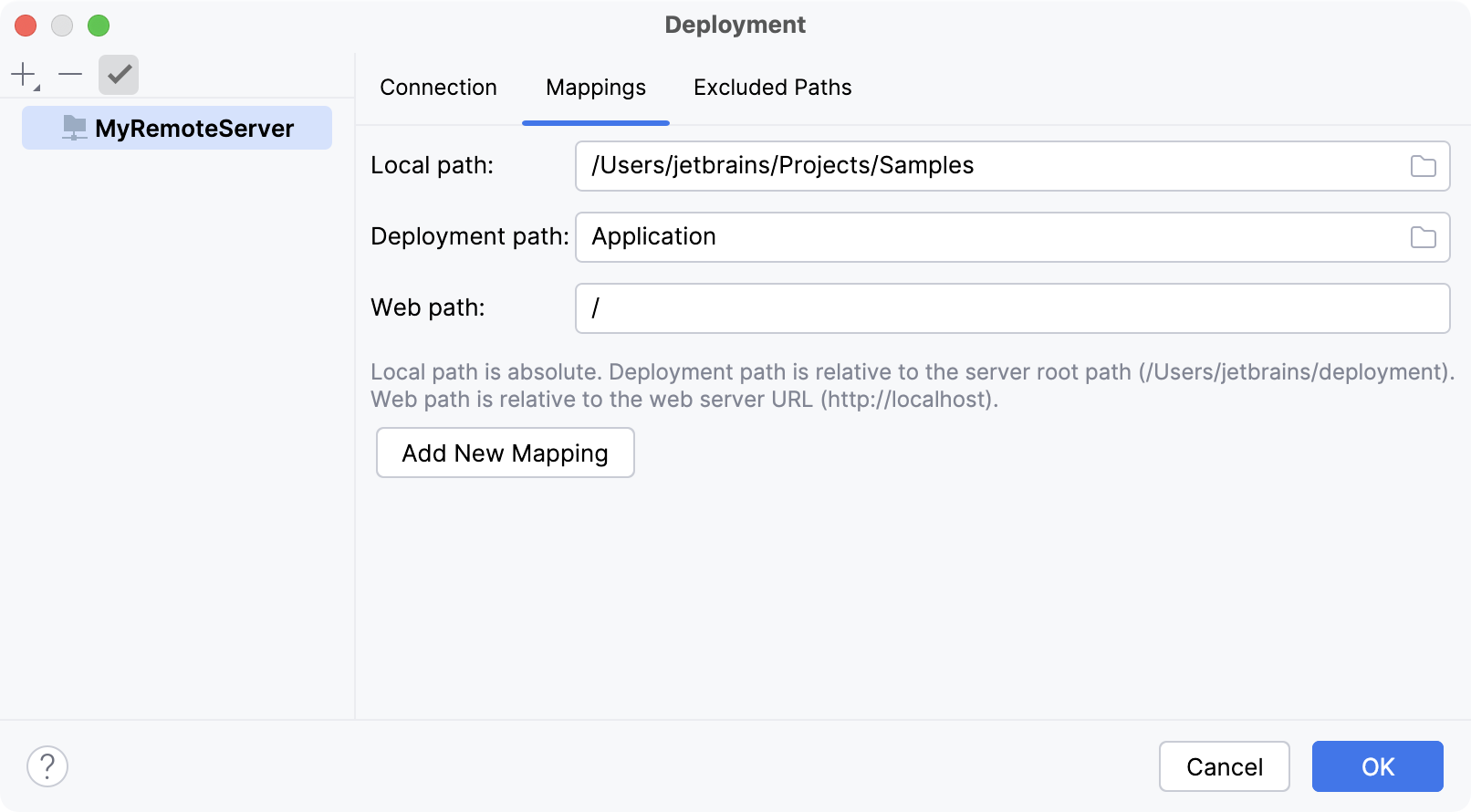 Deployment Mapping Tab