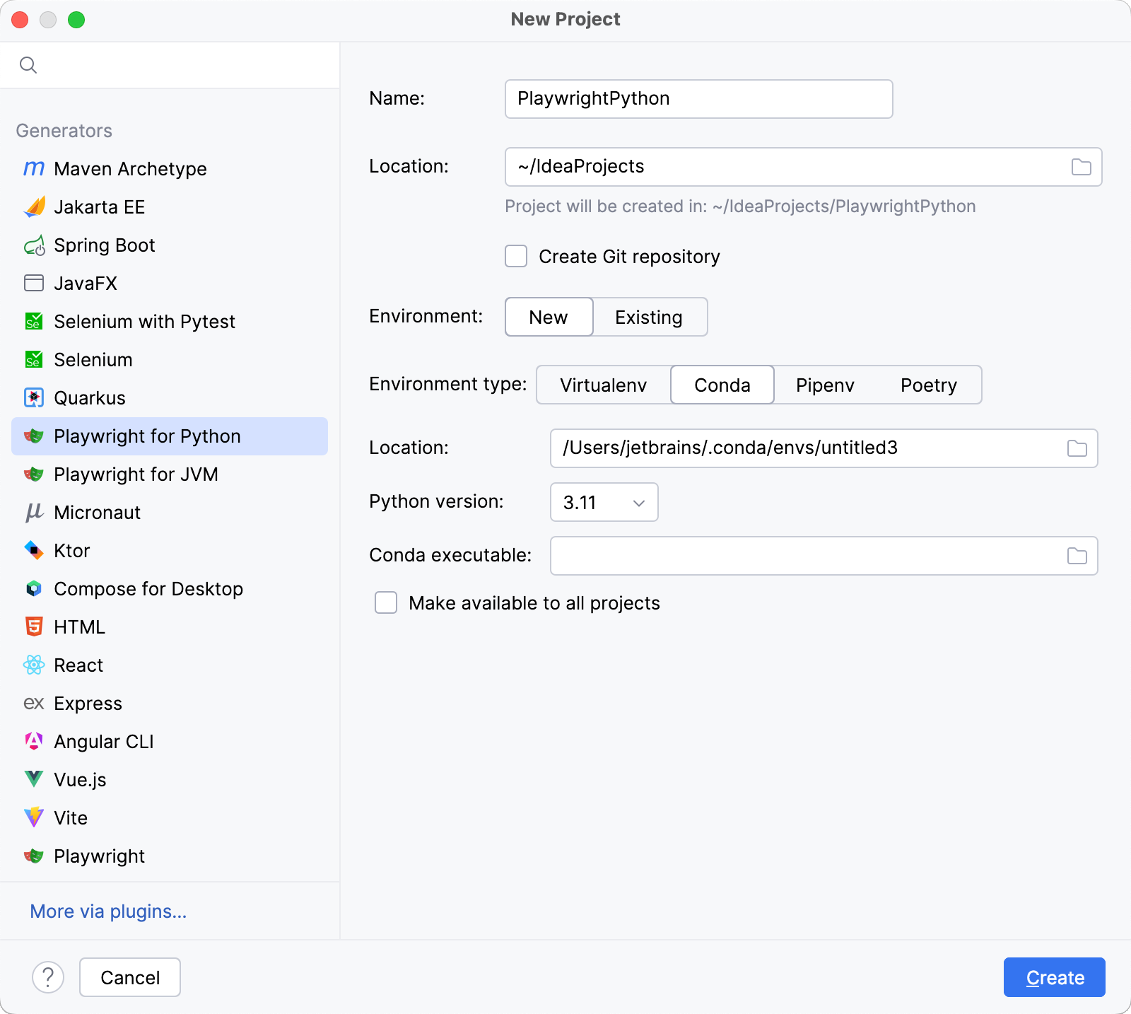 Configure a new Conda environment