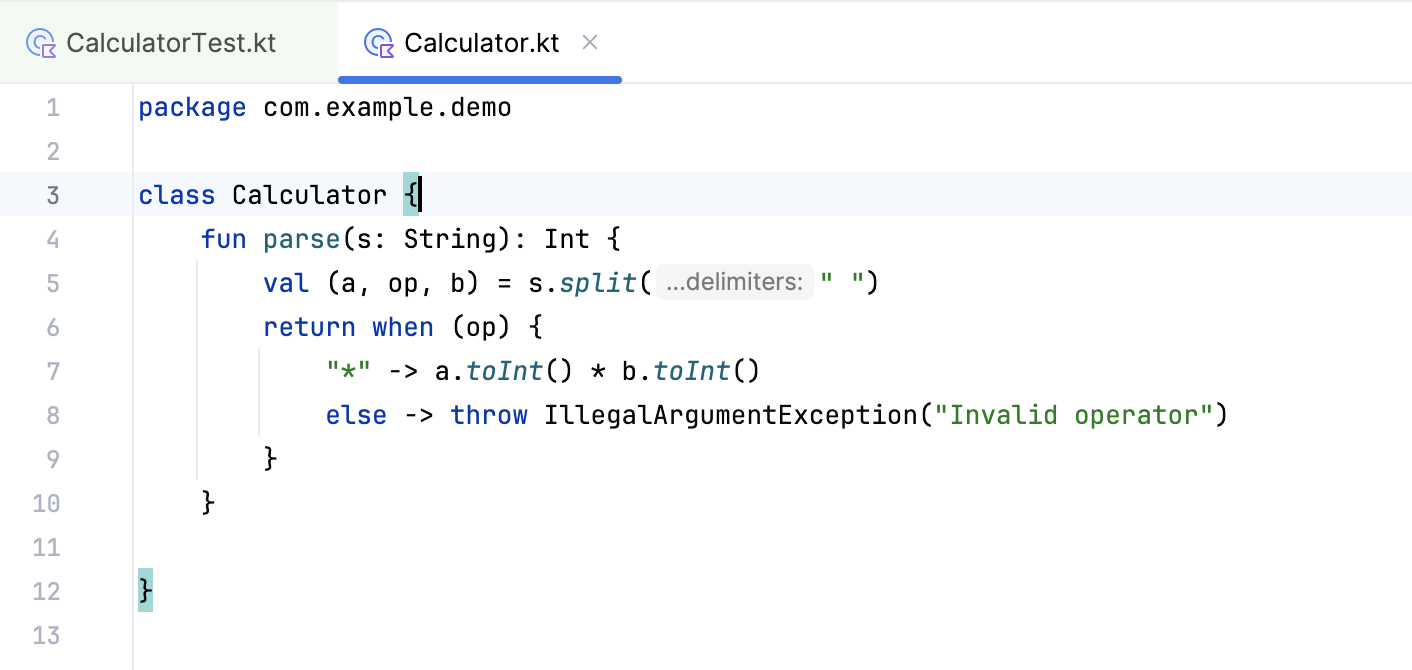 Fixing the code of the method to satisfy test conditions