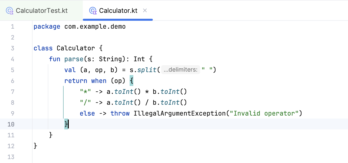 Improving the code so that the second test passes