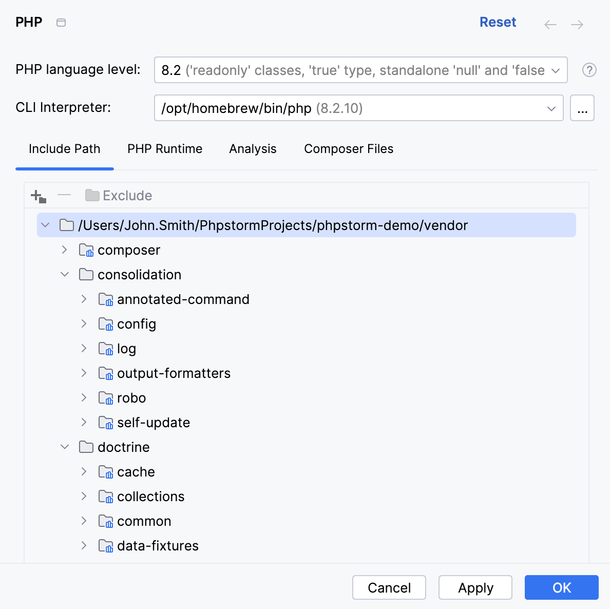 PHP Include Path list