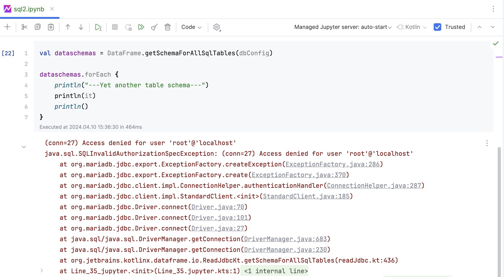 Kotlin Notebook analyse errors