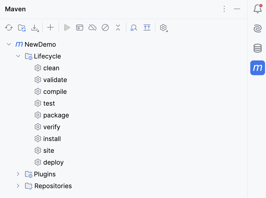 Maven tool window