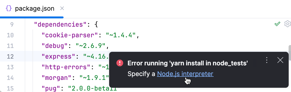 Node.js not found