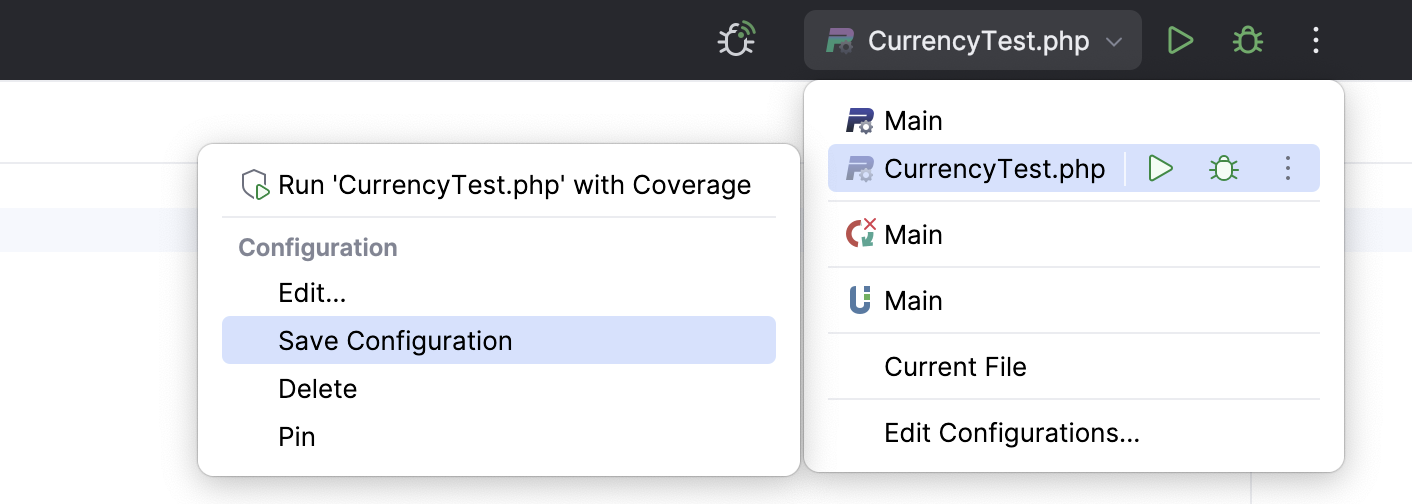 Save automatically generated configuration