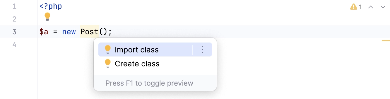 Add a use statement added for an undefined class.png