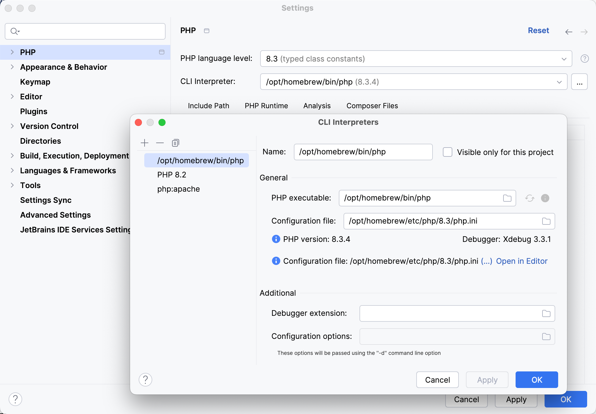 Set up a PHP Interpreter